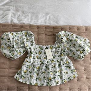 Faithfull the Brand Quincy Cropped Poplin Top